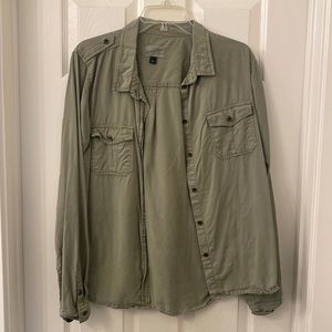 Army green button up top